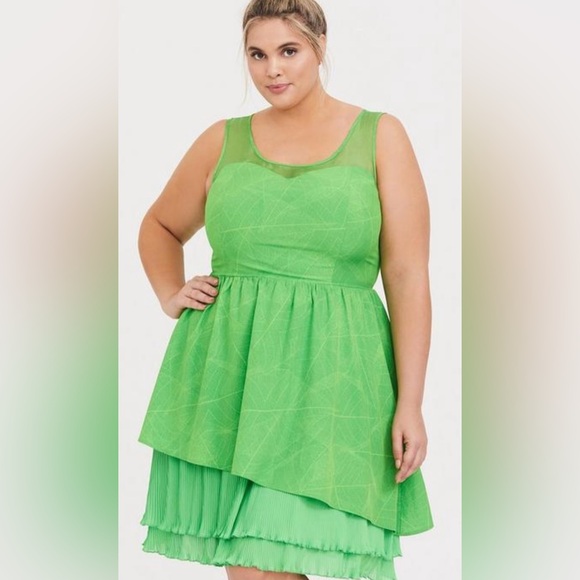 Torrid Disney’s Tinkerbell sleeveless mini cosplay Halloween dress size 14 - Picture 3 of 13